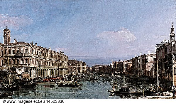 fine arts  Canal  Giovanni Antonio  alias Canaletto (1697 - 1768)  painting  'Canal Grande'  oil on canvas  129 x 72 cm  Wallraff-Richartz-Museum  Cologne  Germany