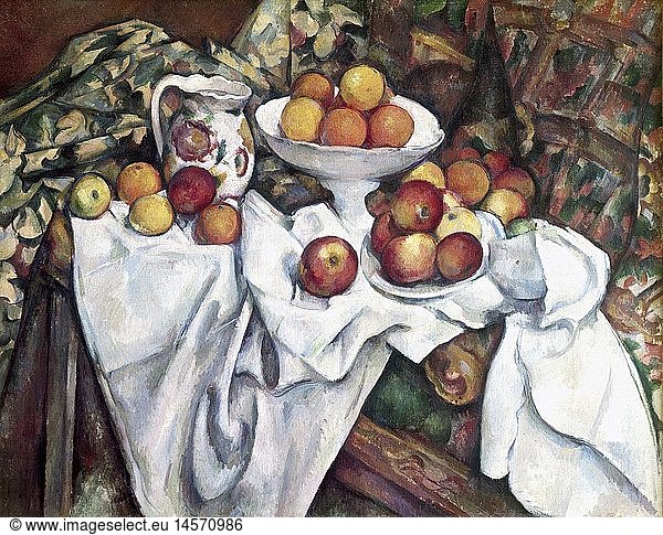 fine arts  Cezanne  Paul (1839 - 1906)  painting  'Apples and Oranges'  1895 - 1900  oil on canvas  Musee d' Orsay  Paris