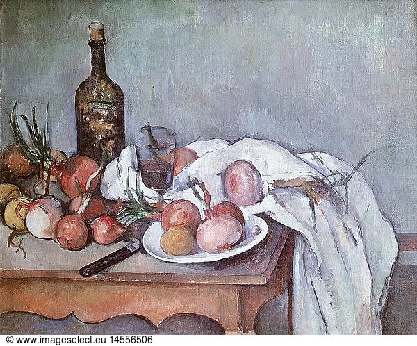 fine arts  Cezanne  Paul (1839 - 1906)  painting  'Still life with onions'  1896 - 1889  oil on canvas  Musee d' Orsay  Paris