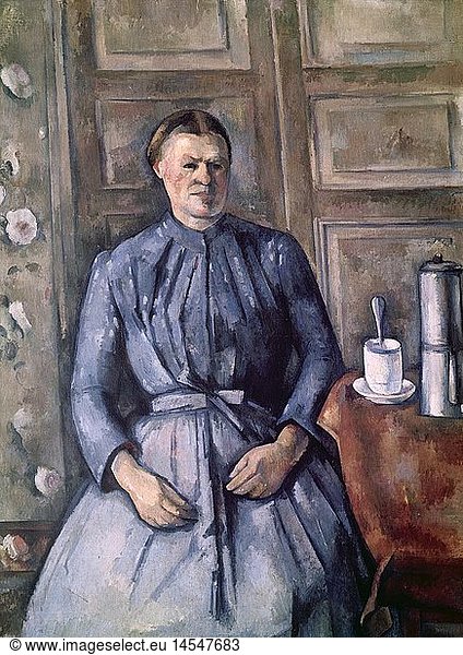 fine arts  Cezanne  Paul (1839 - 1906)  painting  'Woman with coffee pot'  circa 1890 - 1895  oil on canvas  Musee dS_x0001_ Orsay  Paris