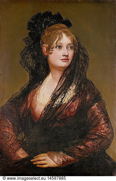 fine arts  Goya y Lucientes  Francisco de  (1746 - 1828)  painting  'Dona Isabel de Porcel'  1804 - 1805  oil on canvas  82 cm x 54 cm  national gallery  London