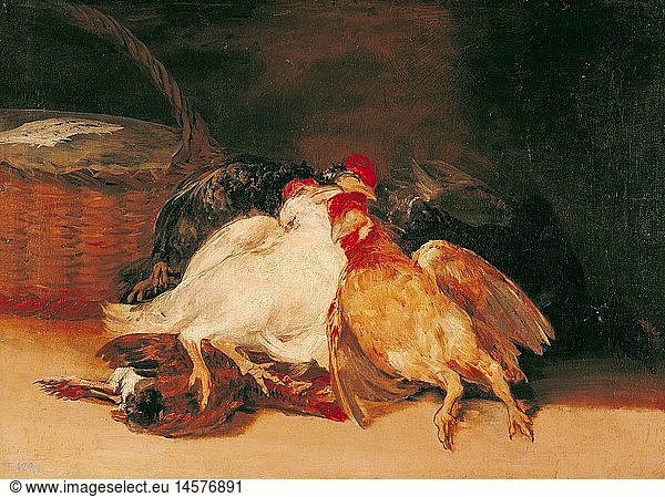 fine arts  Goya y Lucientes  Francisco de  (1746 - 1828)  painting  'Las Aves Muertas'  ('the dead birds')  1808 - 1812  oil on canvas  46 cm x 62 cm  Prado  Madrid