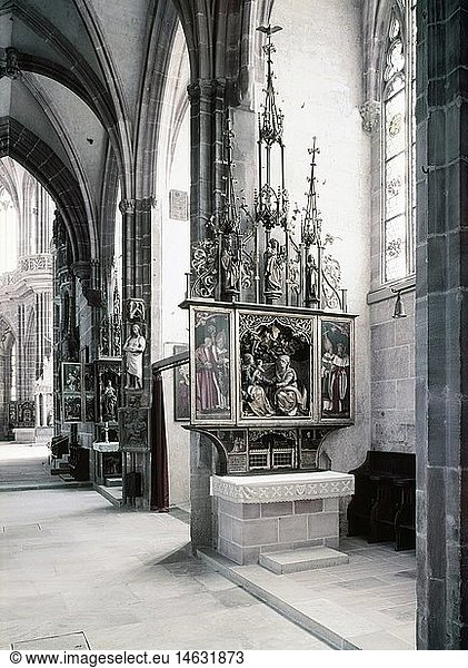 fine arts  Kulmbach  Hans SÃ¼ss of  (circa 1480 - 1522)  altar  Saint Anna altar  1510  Saint Lawrence's church  Nuremberg  Germany