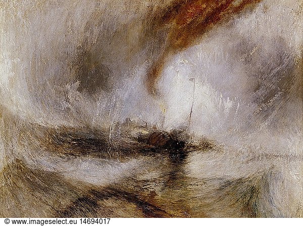 fine arts  Turner  William (1775 - 1851)  painting 'Snow Storm'  1842  oil on canvas  Tate Gallery  London