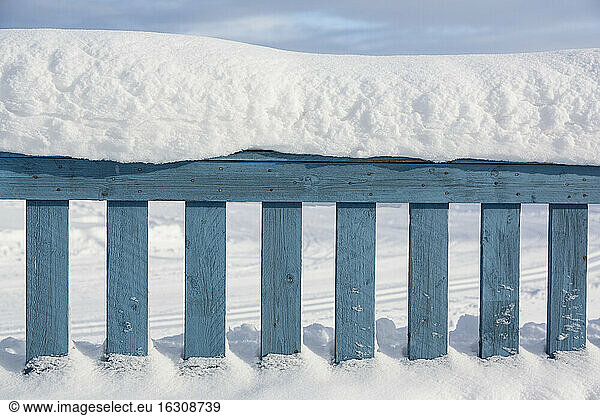 Finland  Rovaniemi  fence in winter