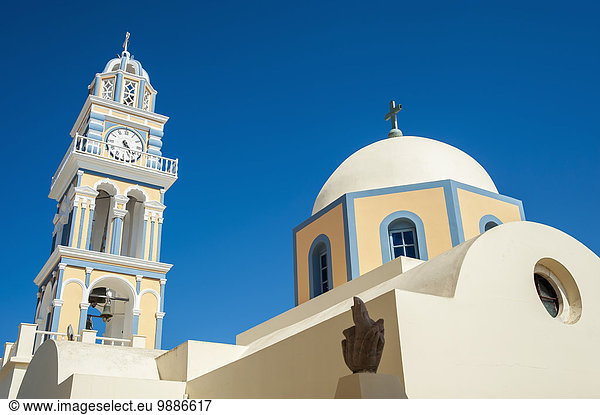 Fira's Catholic Cathedral dedicated to Saint John The Baptist; Santorini  Greece