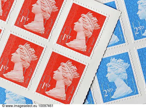 First Class- und Second Class-Briefmarken Briefmarken  Großbritannien  Europa