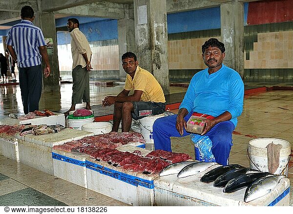 Fischmarkt  Fischereihafen  Male  Malediven  Fischhändler  Asien