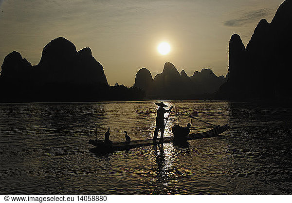 Fisherman and Cormorants  Li River  China