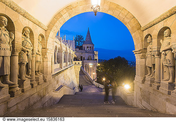 Fisherman's Bastion by Buda Castle in Budapest