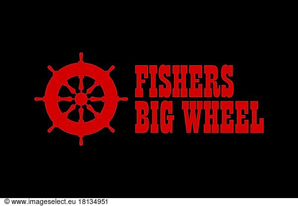 Fishers Big Wheel  Logo  Black Background