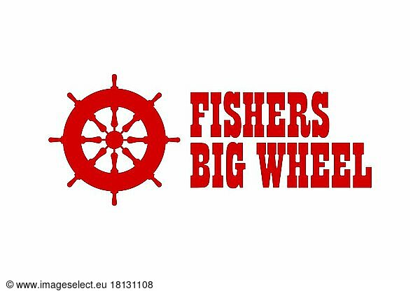 Fishers Big Wheel  Logo  Weißer Hintergrund