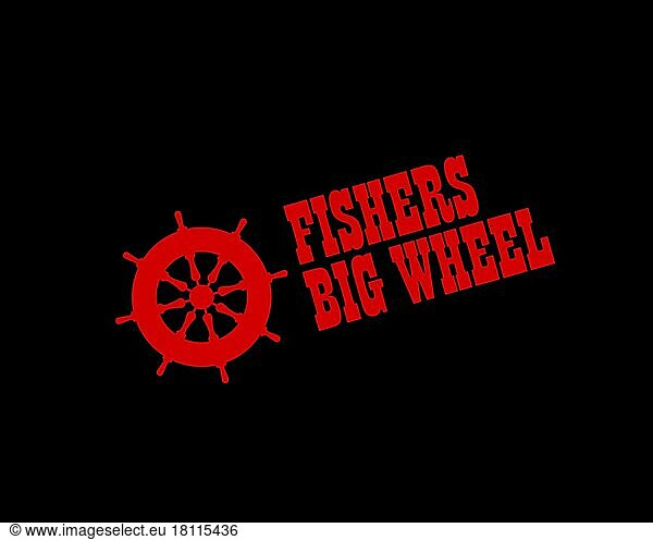 Fishers Big Wheel  Rotated Logo  Black Background