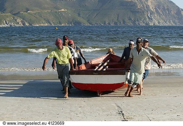 Fishers  boat  Hout Bay near Cape Town   South Africa  Africa