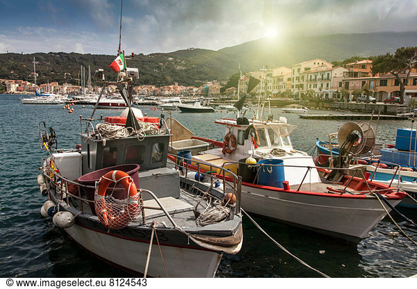 Fishing boats in Marciana marina  Elba Island  Italy