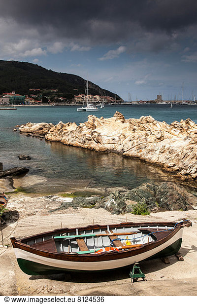 Fishing boats near Marciana Marina  Elba Island  Italy