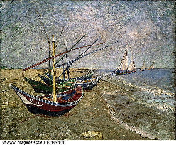 Fishing Boats on the Beach at Saintes-Marie-de-la-Mer