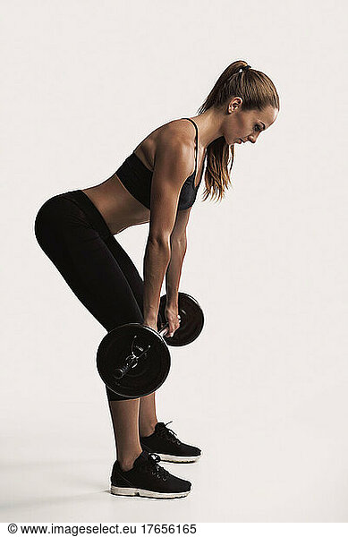 Fitness woman - Weights lifting