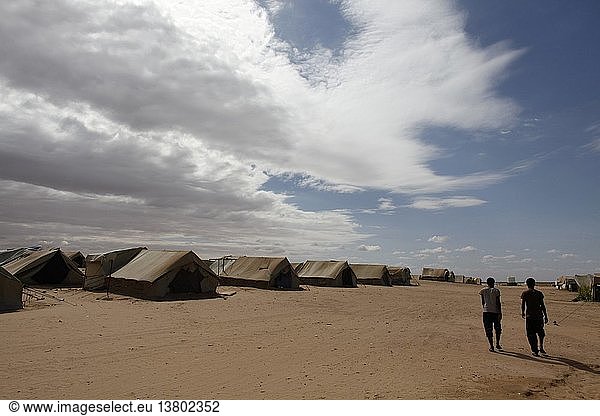 Flüchtlingslager Choucha  Ras Jedir  Tunesien.