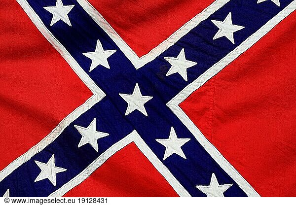 Flagge der Konföderierten Staaten von Amerika  formatfüllend aufgenommen
