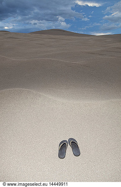 Flip Flops auf einer Sanddüne