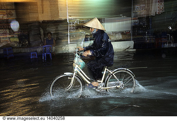 Flooded Streets in Hanoi  Vietnam