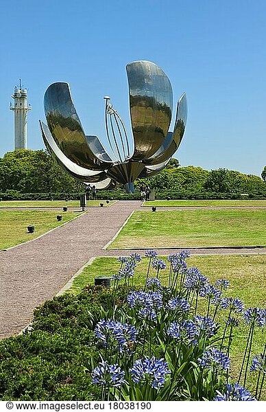 Floralis Generica  metal flower sculpture  United Nations Plaza  Buenos Aires  Argentina  South America