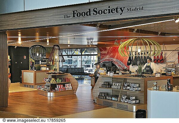 Flughafen Adolfo Suárez Madrid-Barajas  Halle mit Feinkostladen  ?The Food Society Madrid?  Madrid  Spanien  Europa