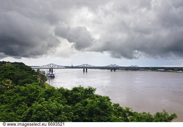 Fluss  Flut  voll  Mississippi