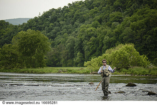 Flyfishing on a Southeastern river