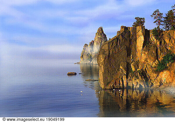 Fog over Lake Baikal