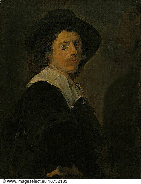 Follower of Frans Hals  1582/83–1666. Portrait of an Artist   1644. Oil on canvas  82.6 × 64.8 cm.
Inv. No. 1894.1023 
Chicago  Art Institute.