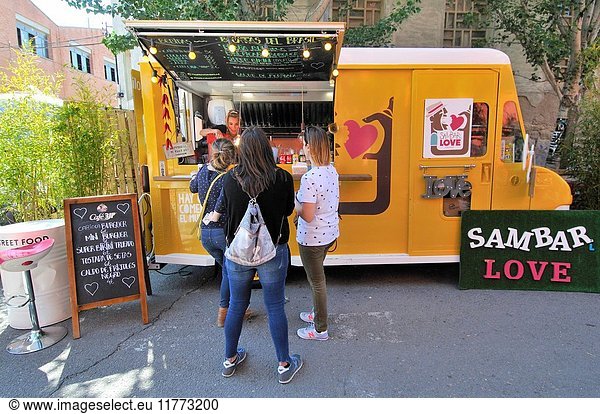 Food truck  Rec.0 Experimental Stores festival  Igualada  Barcelona province Catalonia  Spain