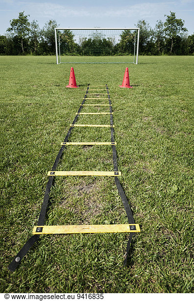 Football pitch training area penalty practice goal