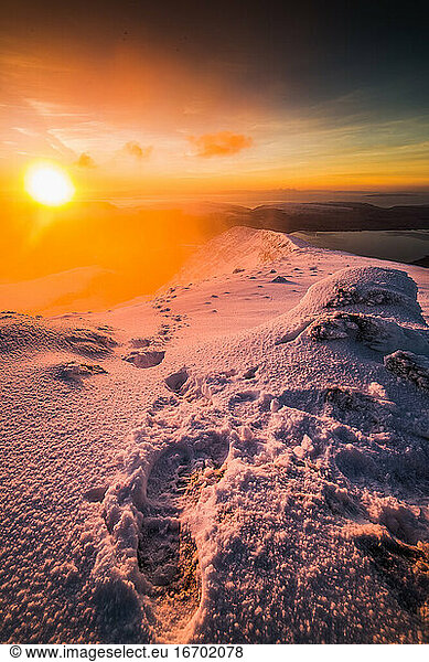 Footsteps from the Summit of Ben More Vertical