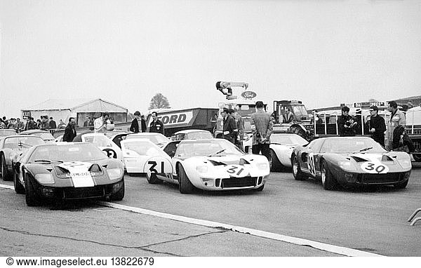 Ford GT40s in Silverstone  1967.
