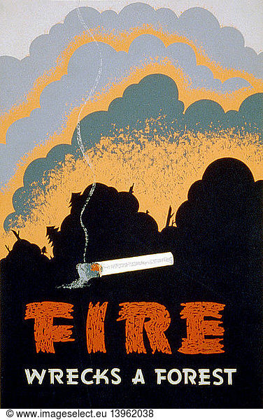 Forest Fire Prevention  FAP Poster  1939