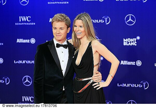 Formel 1 Weltmeister Nico Rosberg mit Ehefrau Vivian Sibold  2017 Laureus World Sports Awards  Monaco  Sporting Monte-Carlo  Red Carpet  Europa