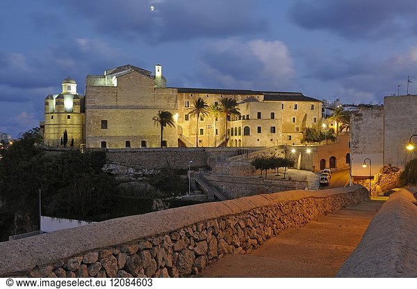 Former Sant Francesc Convent housing the Museum of Menorca Mahon Menorca Balearic Islands Spain Europe.