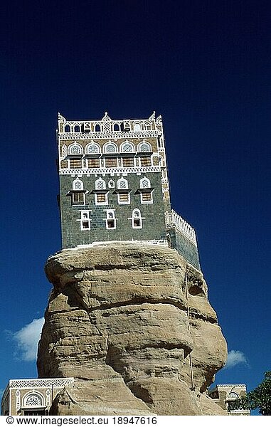 Former summer residenz of Imam Yacha  Wadi Dhar  Yemen  Ehemalige Sommerresidenz des Imam Yacha  Wadi Darr  Jemen  Asien