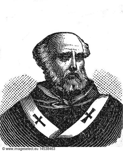 Formosus  um 816 - 4.4.896  Papst 3.10.891 - 4.4.896  Portrait  Historienbild  Xylografie um 1900 Formosus, um 816 - 4.4.896, Papst 3.10.891 - 4.4.896, Portrait, Historienbild, Xylografie um 1900,