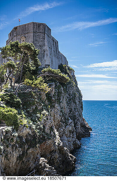 Fort Lovrijenac or St. Lawrence Fortress west of Dubrovnik