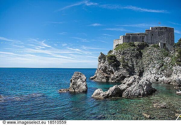 Fort Lovrijenac or St. Lawrence Fortress west of Dubrovnik