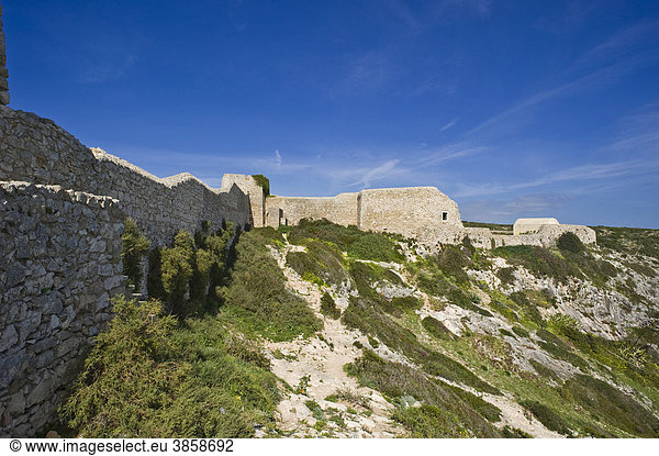 Fortaleza de Beliche  Cabo de Sao Vicente  Sagres  Algarve  Portugal  Europa