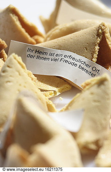 Fortune cookies  close-up