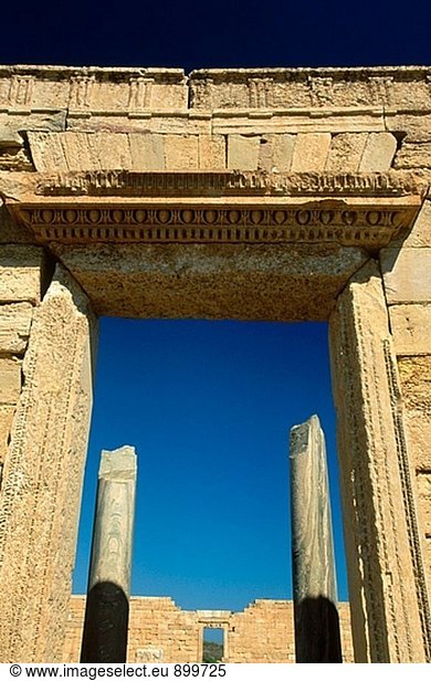 Forum Romanum. Leptis Magna. Libyen