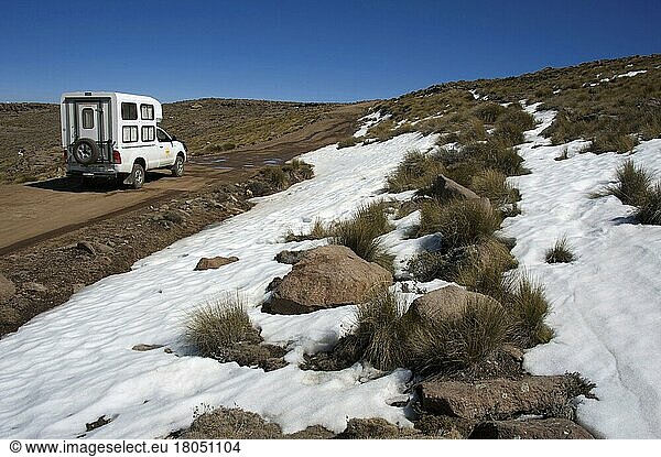 Four-wheel camper  off-road camper  Mokhotlong District  A14  Lesotho  Motorhome  Africa