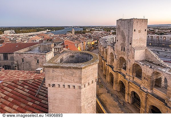 France,  Bouches du Rhone,  Arles,  the Arenas,  Roman Amphitheatre of 80-90 AD,  listed as World Heritage by UNESCO