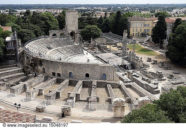 France,  Bouches du Rhone,  Arles,  the Roman theater 1st century BC,  listed as World Heritage by UNESCO