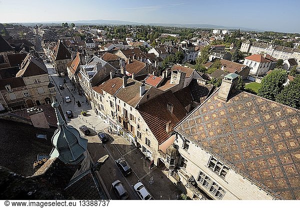 France, Haute Saone, Luxeuil les Bains, Rue Victor Genoux, Maison François 1st from the Tour des Echevins